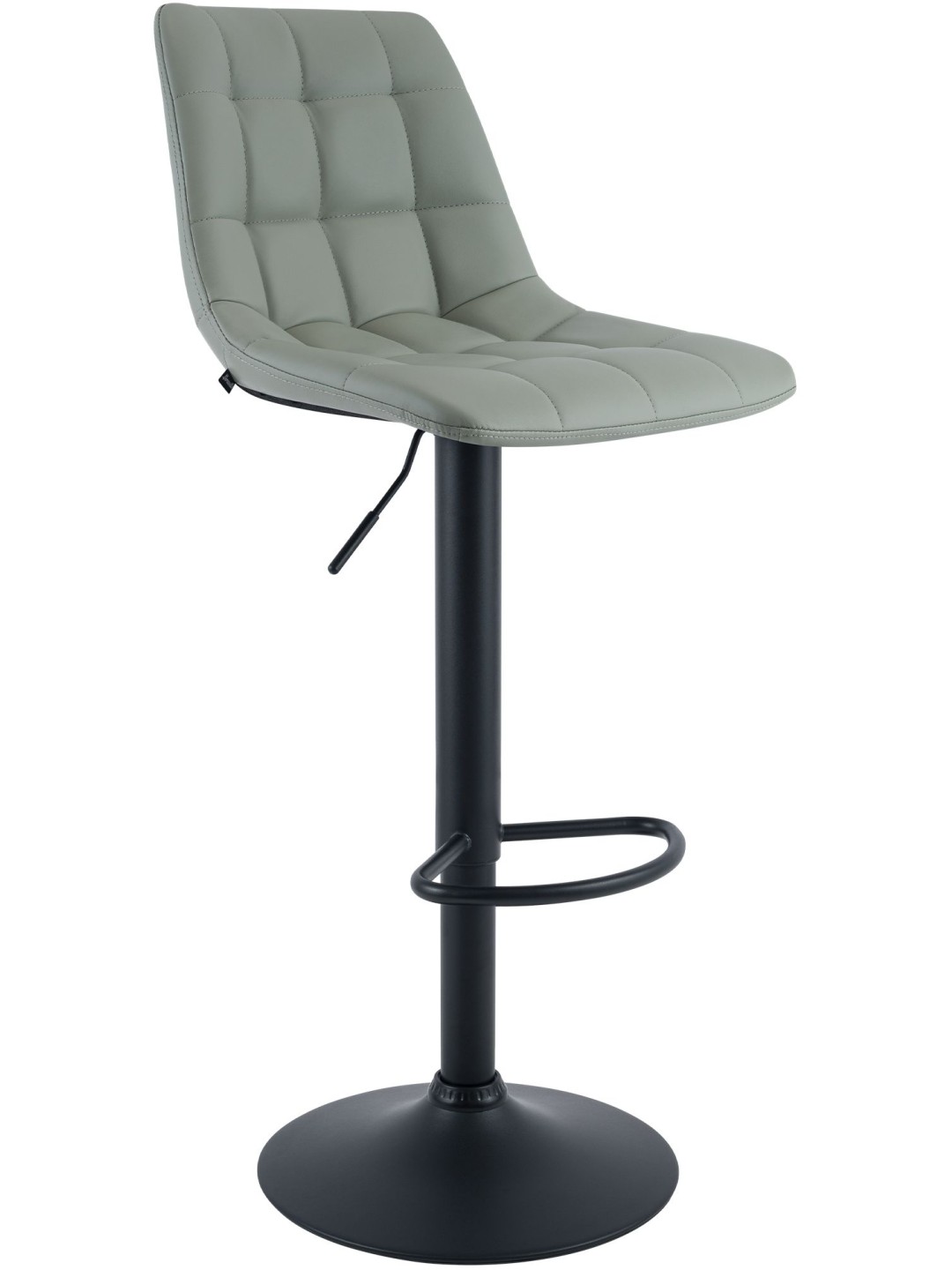 Tabouret de bar Mapun similicuir, gris