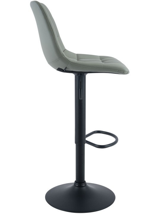 Tabouret de bar Mapun similicuir, gris