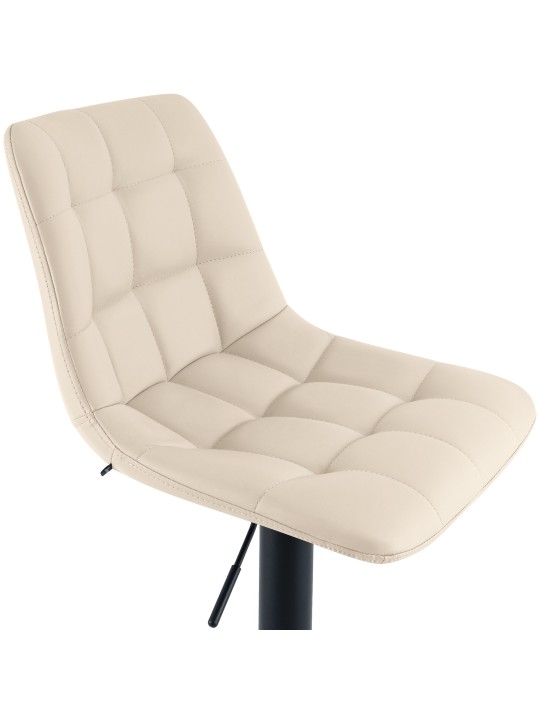 Tabouret de bar Mapun cuir synthétique, crème