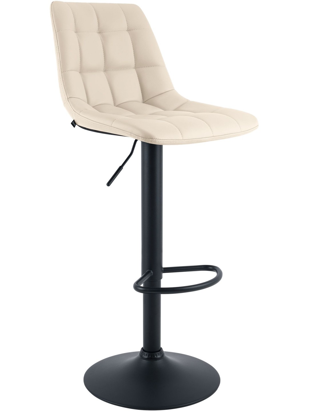 Tabouret de bar Mapun cuir synthétique, crème