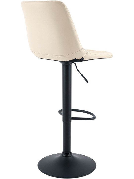 Tabouret de bar Mapun cuir synthétique, crème