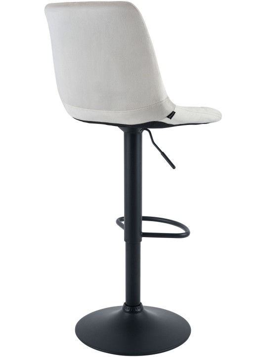 Tabouret de bar Mapun velours, crème