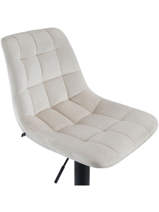 Tabouret de bar Mapun velours, crème