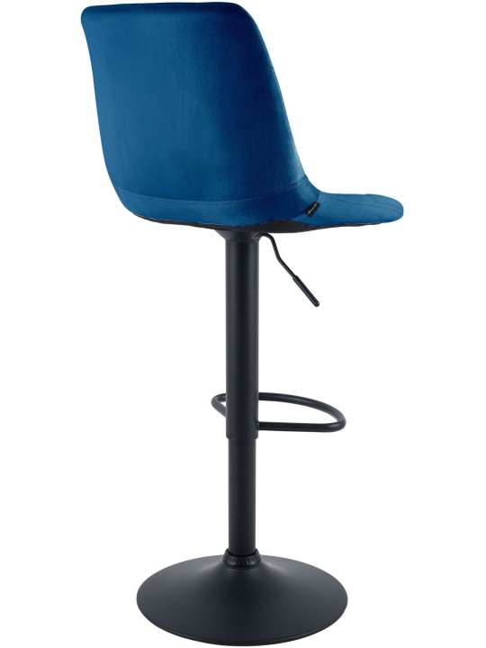 Tabouret de bar Mapun velours, bleu