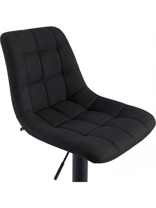 Tabouret de bar Mapun tissu, noir