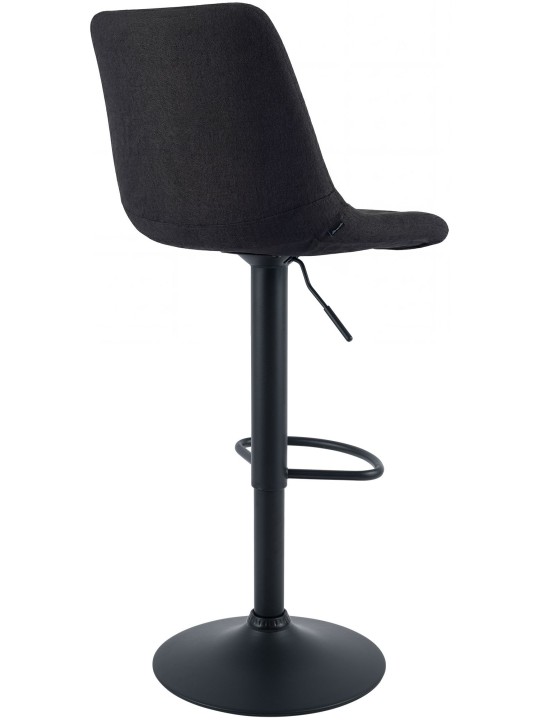 Tabouret de bar Mapun tissu, noir