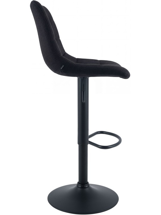 Tabouret de bar Mapun tissu, noir