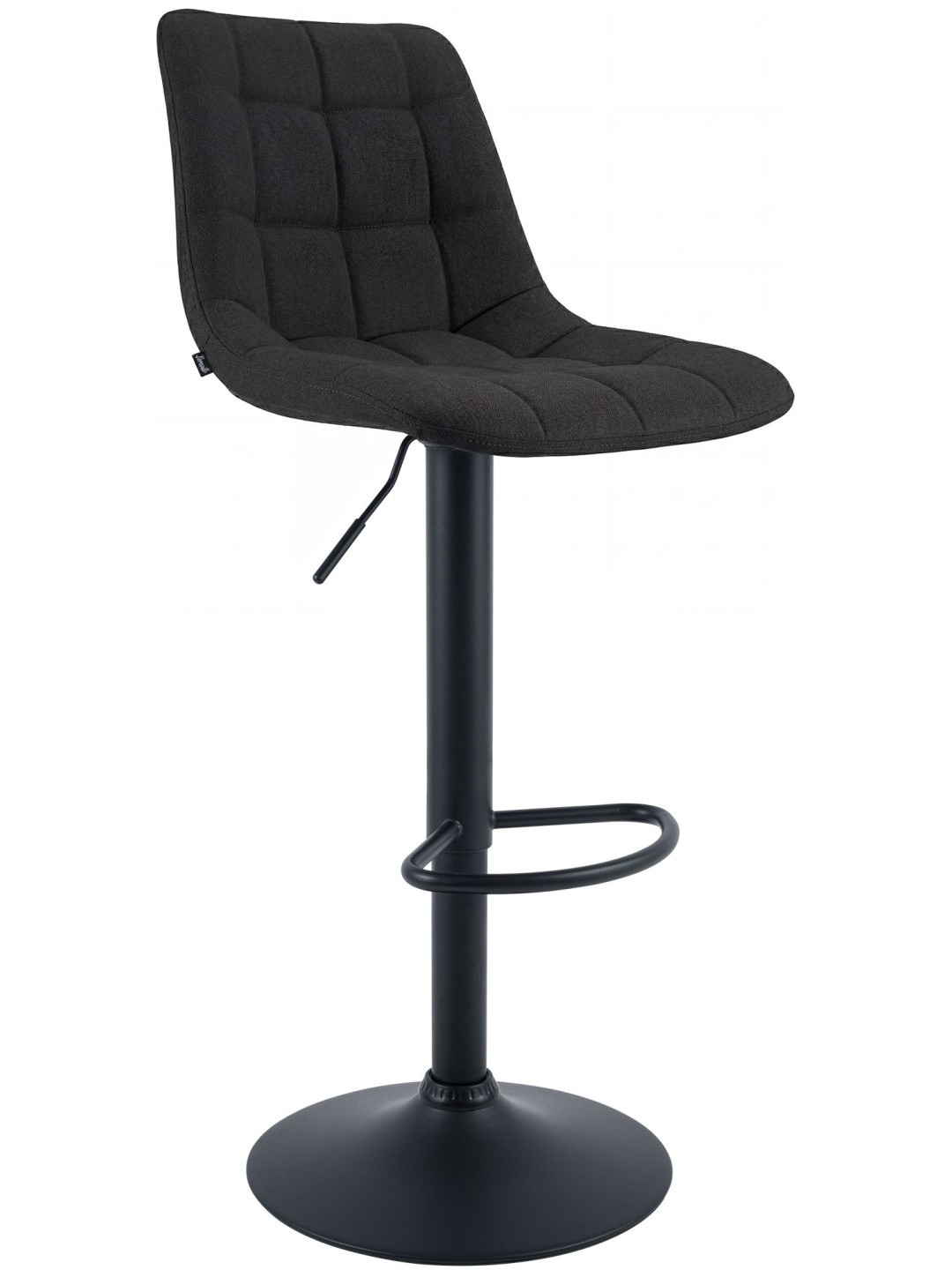 Tabouret de bar Mapun tissu, noir