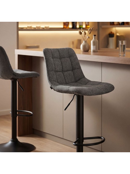 Tabouret de bar Mapun tissu, gris foncé Tabouret de bar Mapun tissu, gris foncé