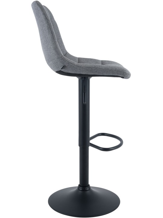 Tabouret de bar Mapun tissu, gris
