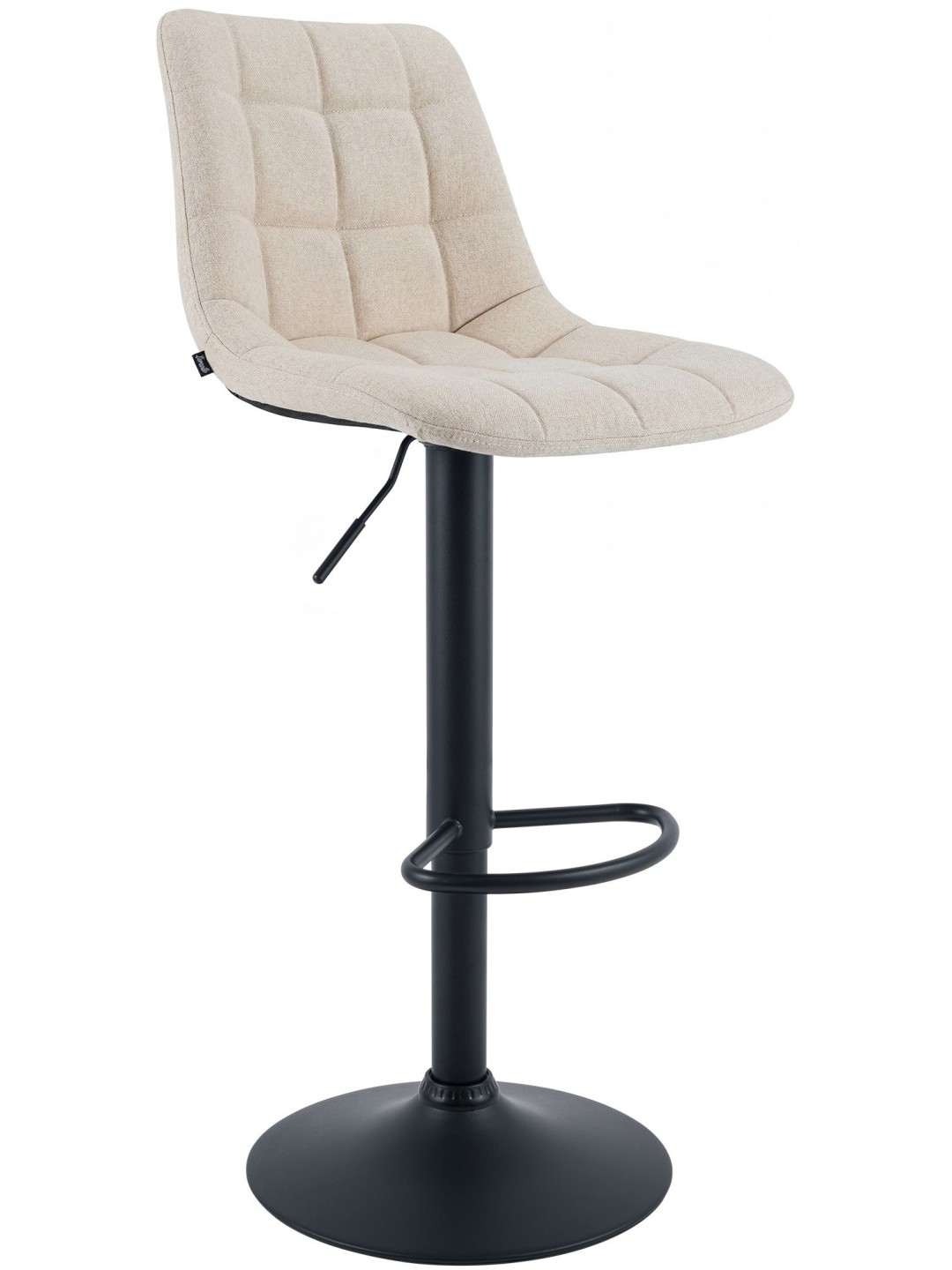 Tabouret de bar Mapun tissu, crème