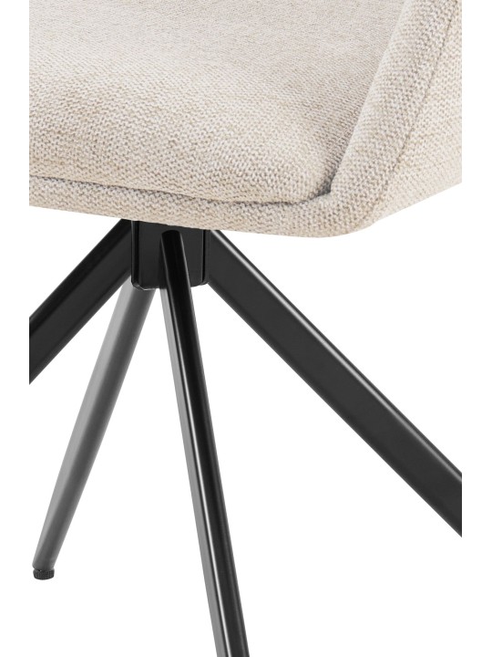 Lot de 2 chaises de salle à manger Olema tissu, crème Lot de 2 chaises de salle à manger Olema tissu, crème
