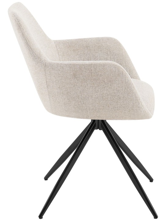 Lot de 2 chaises de salle à manger Olema tissu, crème Lot de 2 chaises de salle à manger Olema tissu, crème
