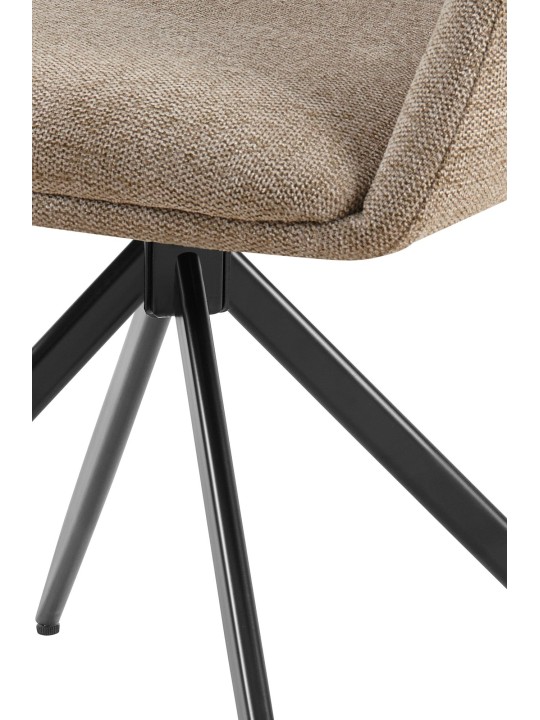 Lot de 2 chaises de salle à manger Olema tissu, taupe Lot de 2 chaises de salle à manger Olema tissu, taupe