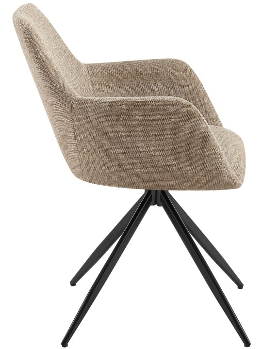 Lot de 2 chaises de salle à manger Olema tissu, taupe Lot de 2 chaises de salle à manger Olema tissu, taupe