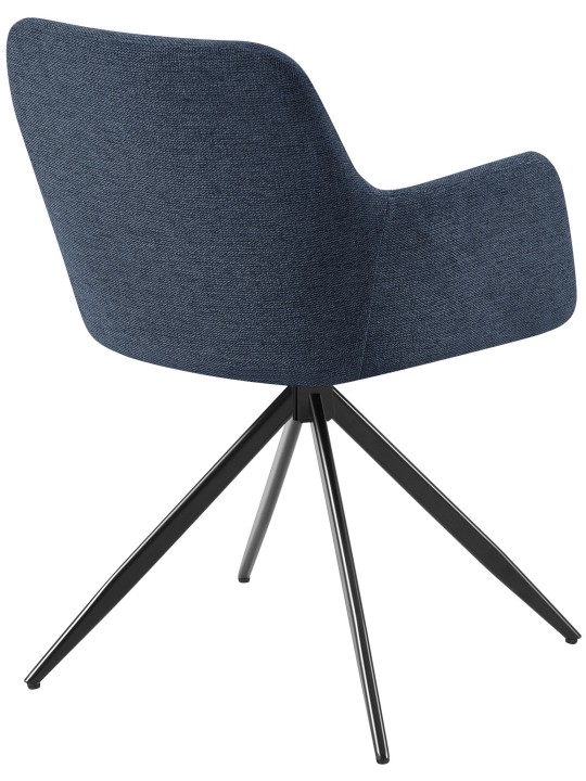 Lot de 2 chaises de salle à manger Olema tissu, bleu Lot de 2 chaises de salle à manger Olema tissu, bleu