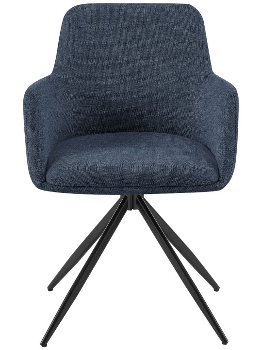 Lot de 2 chaises de salle à manger Olema tissu, bleu Lot de 2 chaises de salle à manger Olema tissu, bleu