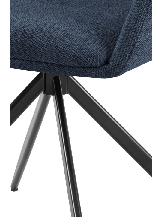 Lot de 2 chaises de salle à manger Olema tissu, bleu Lot de 2 chaises de salle à manger Olema tissu, bleu