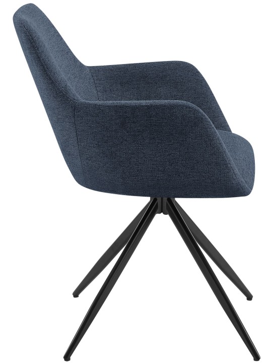 Lot de 2 chaises de salle à manger Olema tissu, bleu Lot de 2 chaises de salle à manger Olema tissu, bleu