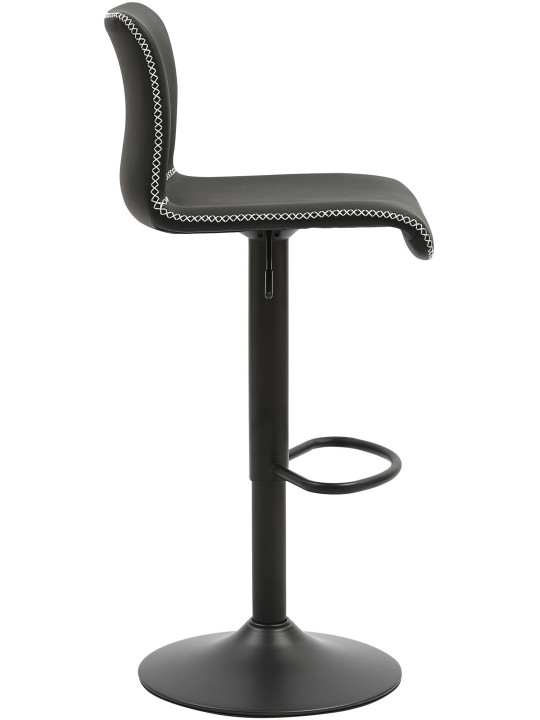 Lot de 2 tabourets de bar Henchy similicuir, noir Lot de 2 tabourets de bar Henchy similicuir, noir