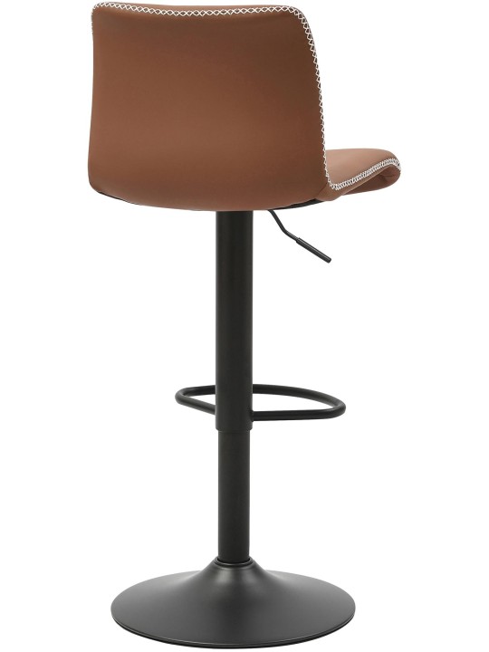 Lot de 2 tabourets de bar Henchy similicuir, marron