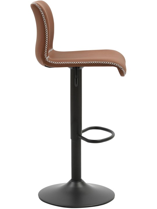 Lot de 2 tabourets de bar Henchy similicuir, marron