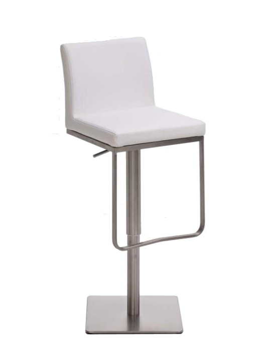 Tabouret de bar Panama E simili cuir, blanc