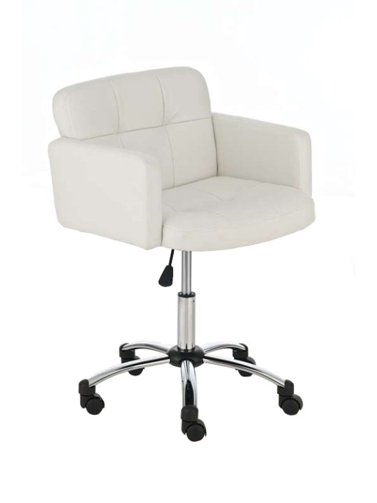 Tabouret de travail Los Angeles simili cuir, blanc Tabouret de travail Los Angeles simili cuir, blanc