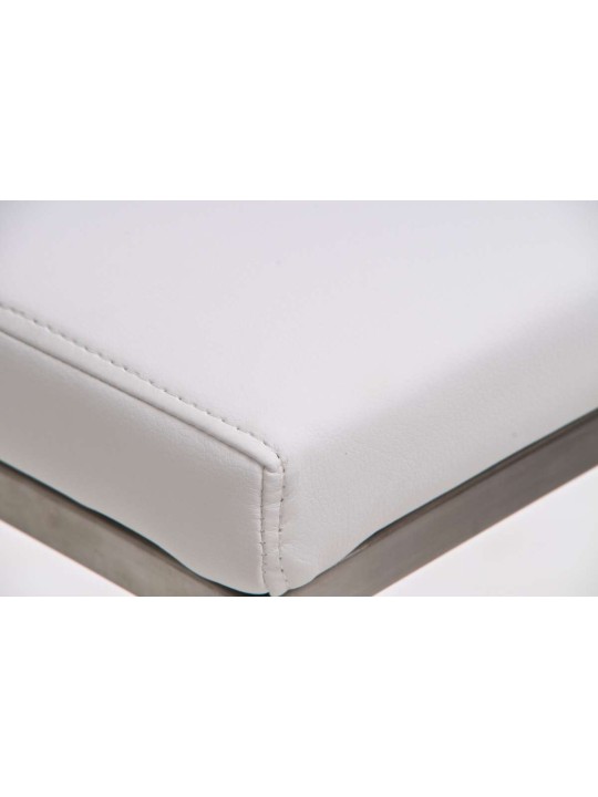 Tabouret de bar Panama E simili cuir, blanc