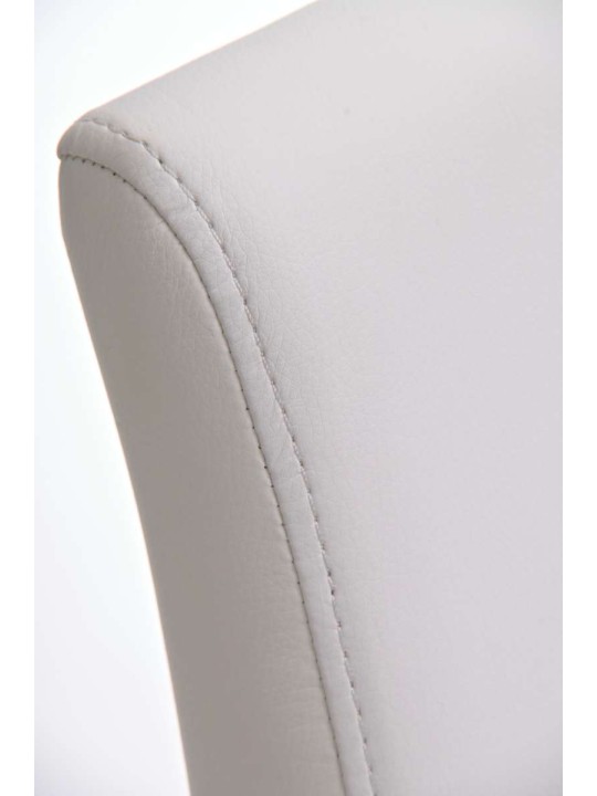 Tabouret de bar Panama E simili cuir, blanc