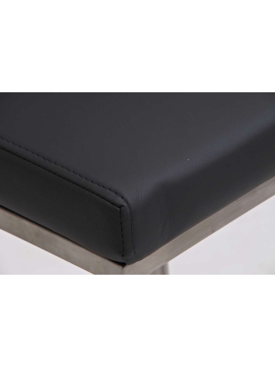 Tabouret de bar Panama E simili cuir, gris