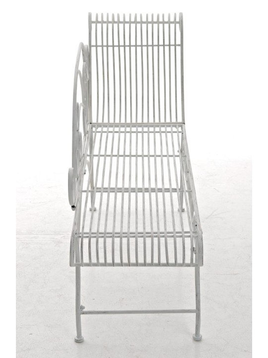 Banc de jardin Karma, blanc antique
