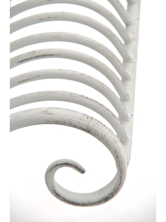Banc de jardin Karma, blanc antique