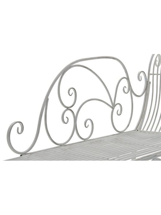 Banc de jardin Karma, blanc antique
