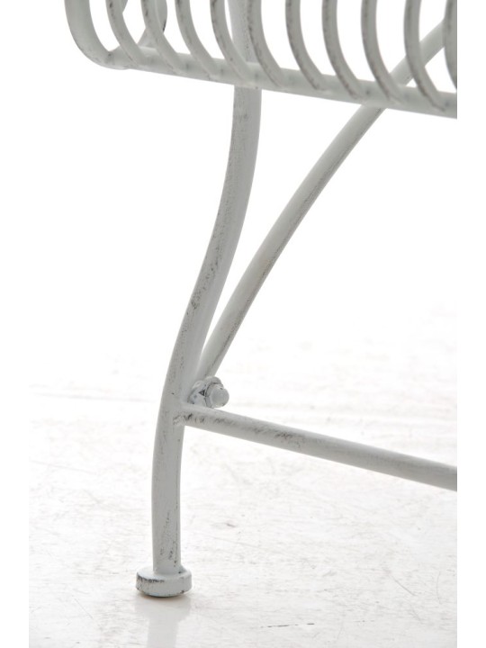 Banc de jardin Karma, blanc antique