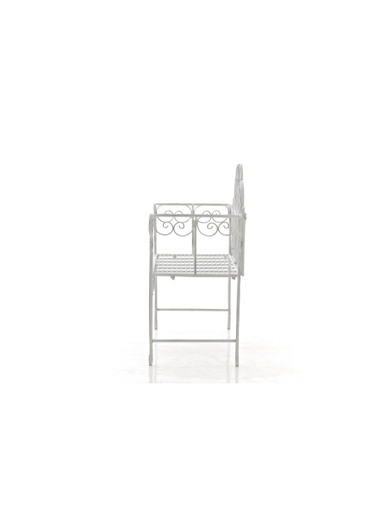 Banc de jardin Minna, blanc antique