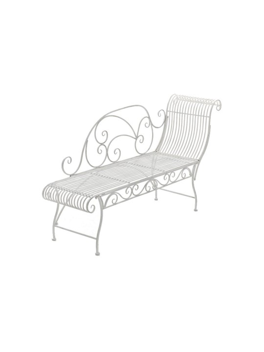 Banc de jardin Karma, blanc antique
