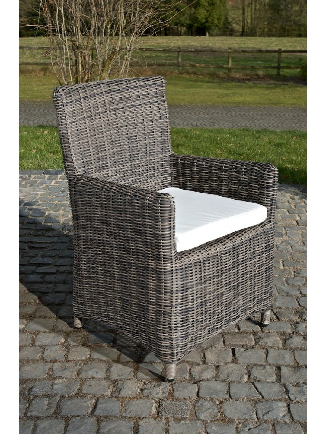 Chaise Fontana / Saint Marlo Crème 5mm, gris chiné