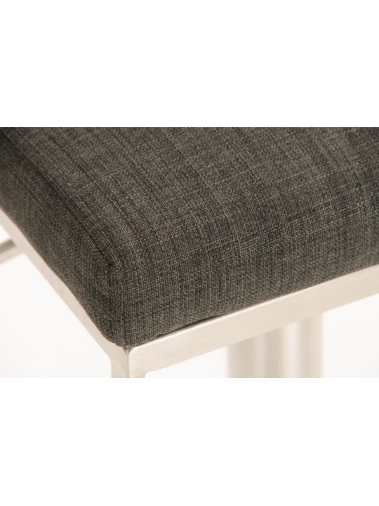 Tabouret de bar Panama E tissu, gris foncé