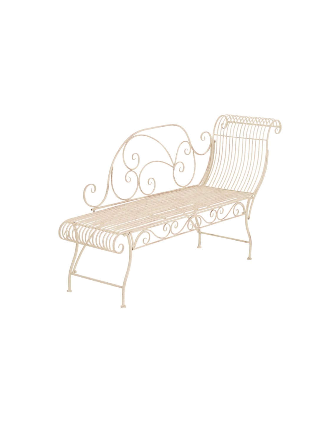 Banc de jardin Karma, crème antique