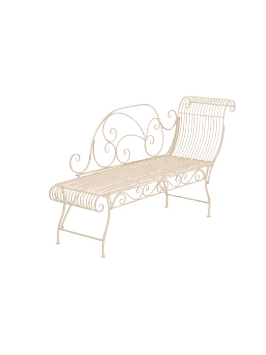 Banc de jardin Karma, crème antique