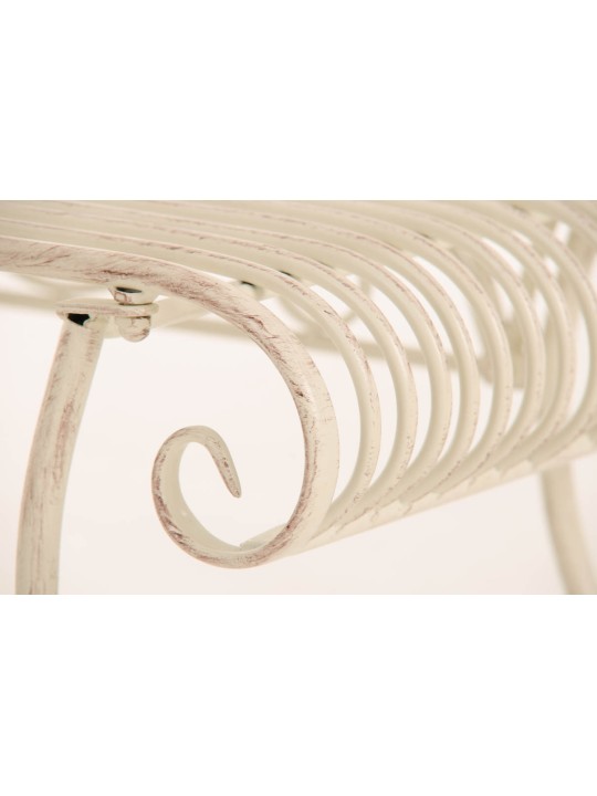 Banc de jardin Karma, crème antique