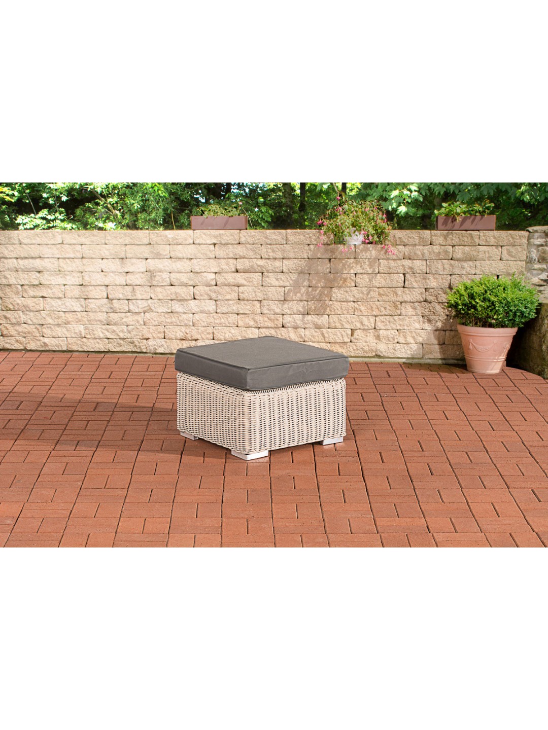 Tabouret Bilbao / Madeira Gris Fer, blanc nacré