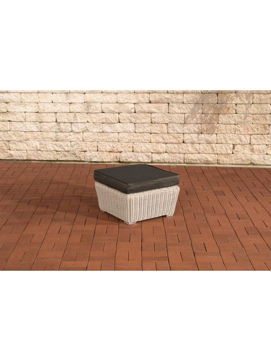 Repose-pieds Mandal Anthracite, blanc nacré
