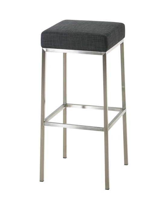 Tabouret de bar Montréal tissu E85, gris foncé Tabouret de bar Montréal tissu E85, gris foncé