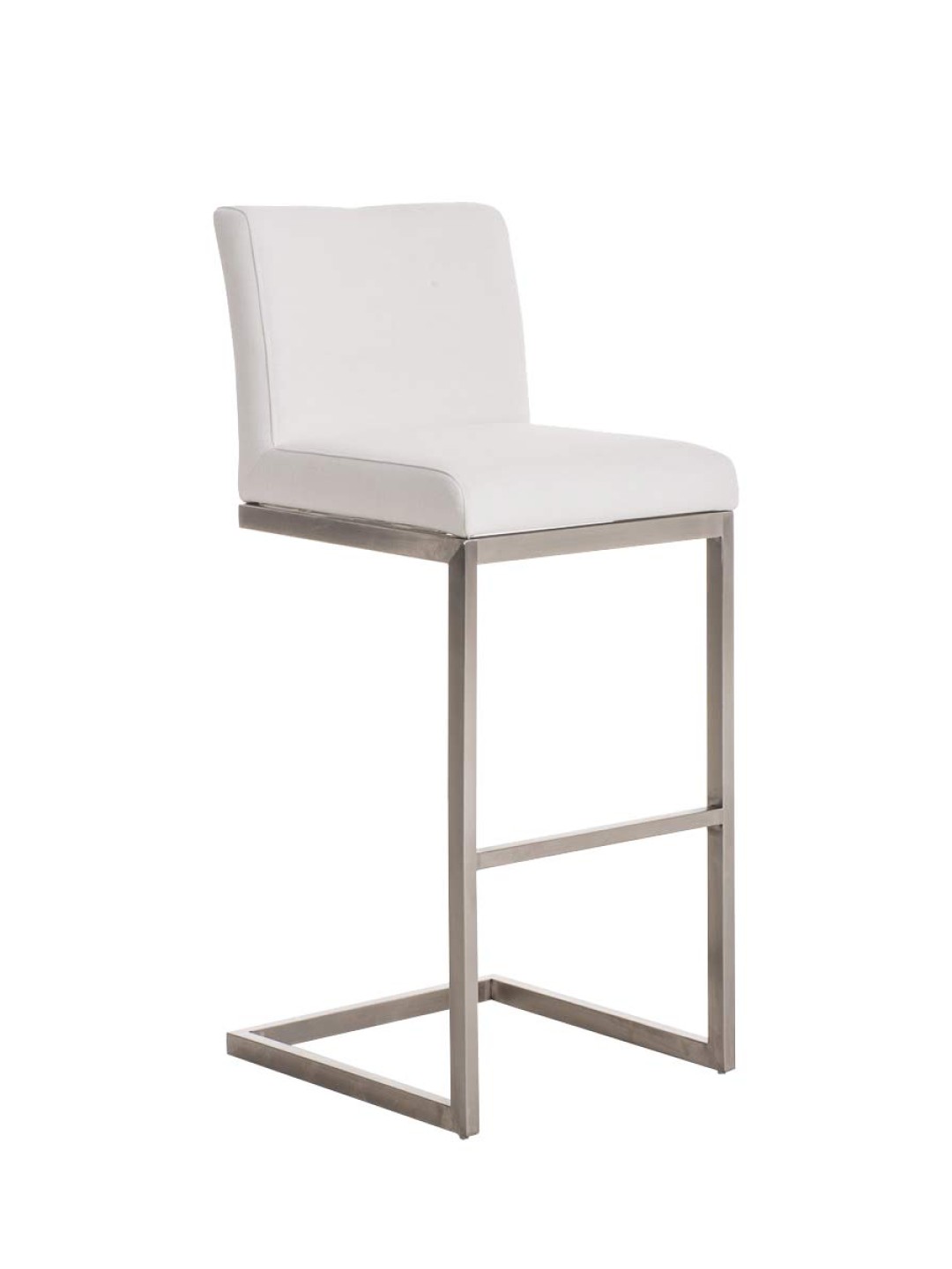 Tabouret de bar Paros tissu, blanc
