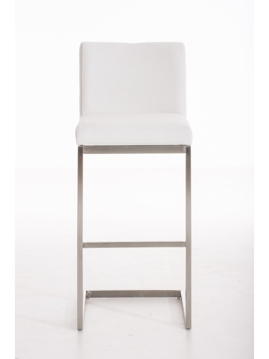 Tabouret de bar Paros tissu, blanc