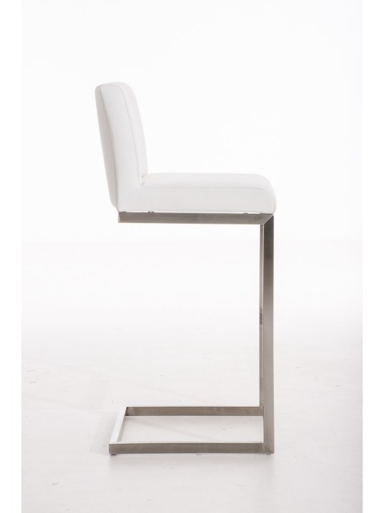Tabouret de bar Paros tissu, blanc