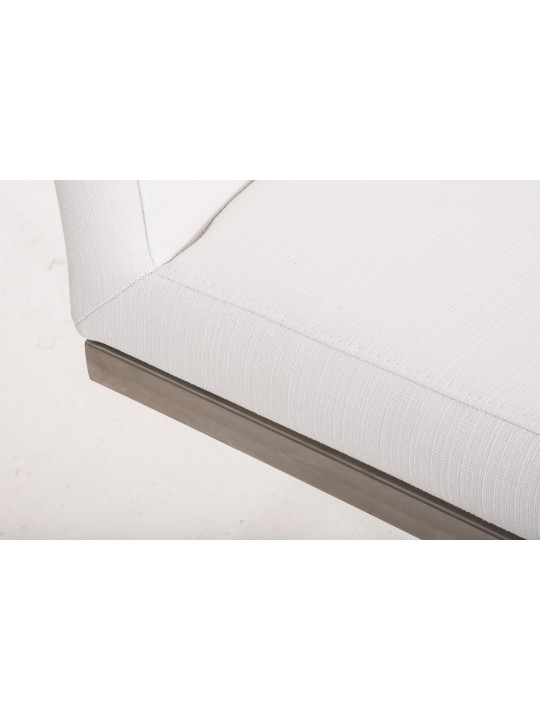 Tabouret de bar Paros tissu, blanc