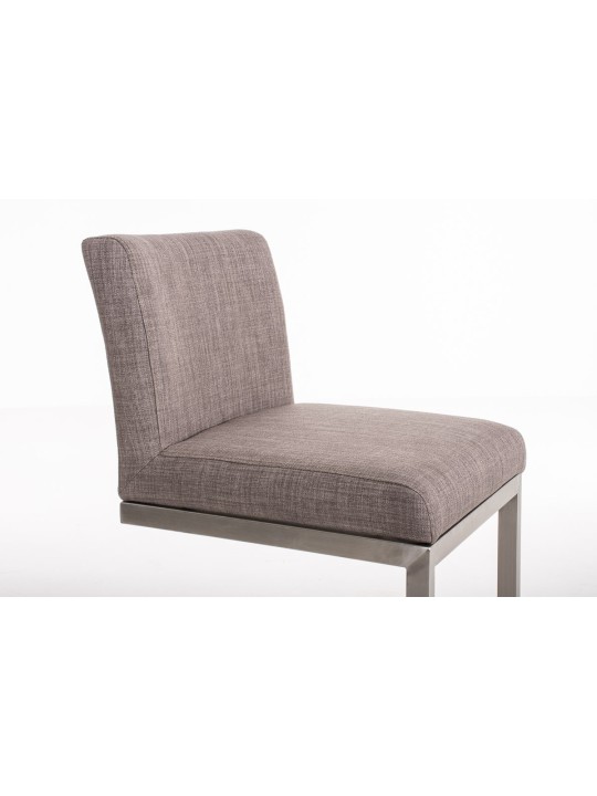 Tabouret de bar Paros tissu, gris